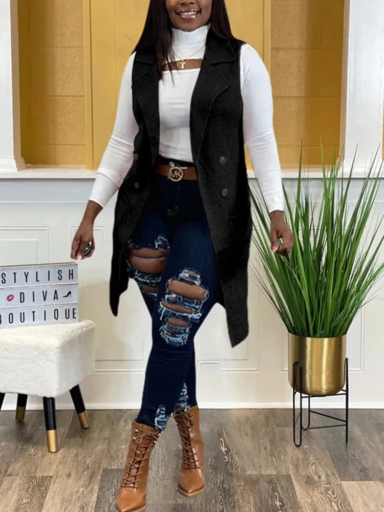 Harper Sleeveless Cardigan Coat