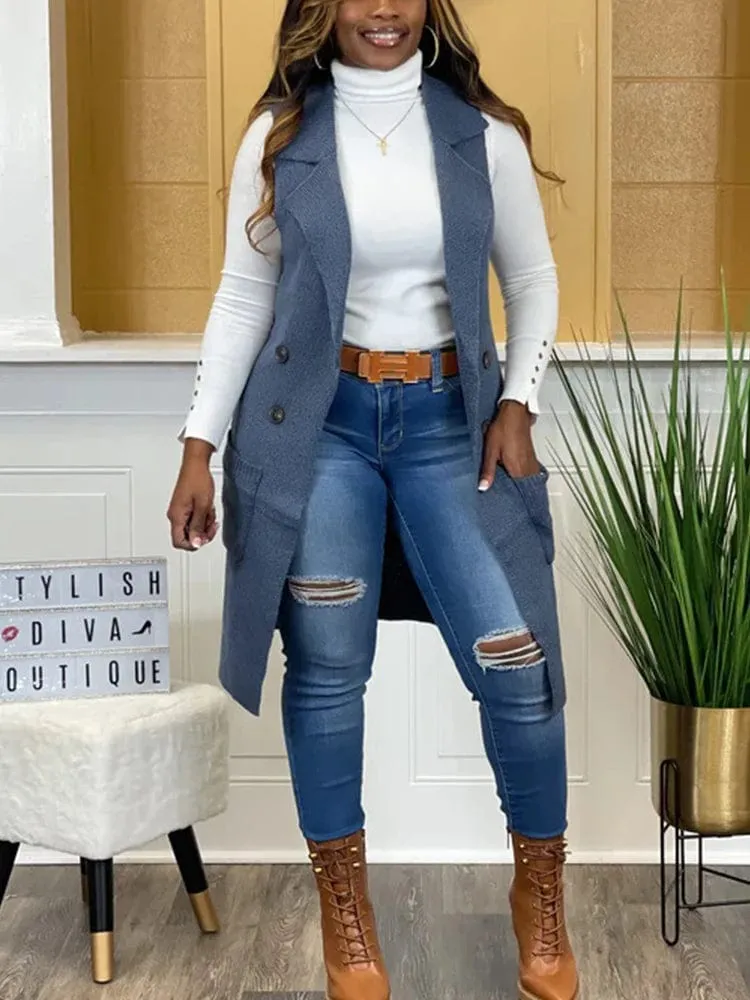 Harper Sleeveless Cardigan Coat
