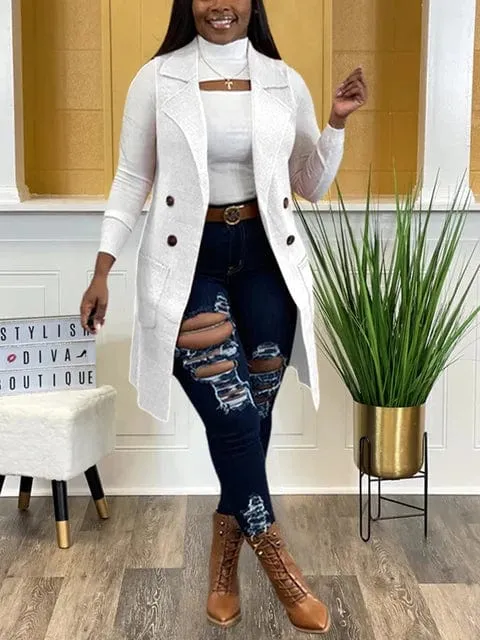 Harper Sleeveless Cardigan Coat