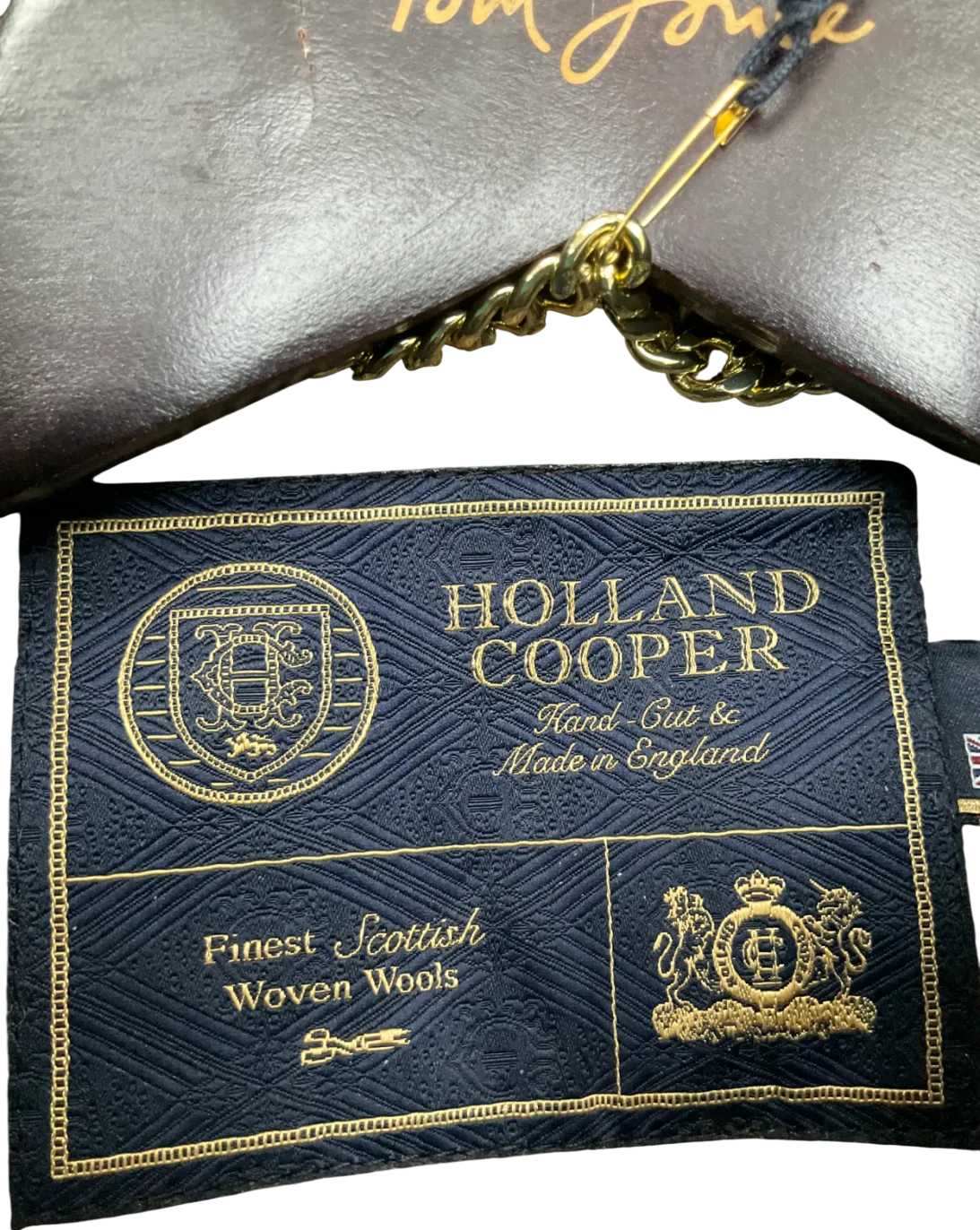 Holland Cooper Brown Double Breasted  Herringbone Blazer UK 8
