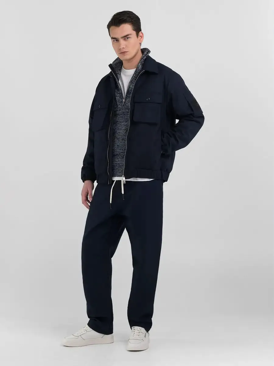 ID24997-Replay Sartoriale Navy Jacket