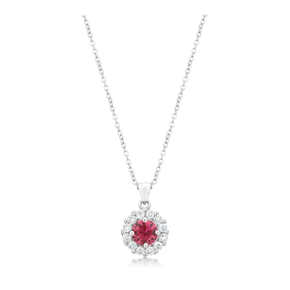 J Goodin Cubic Zirconia Classic Wedding Anniversary Style Bella Bridal Pendant in Pink For Women