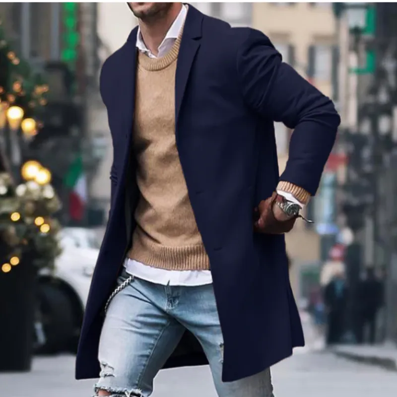 Jack Washington Lapel Mid-Length Coat