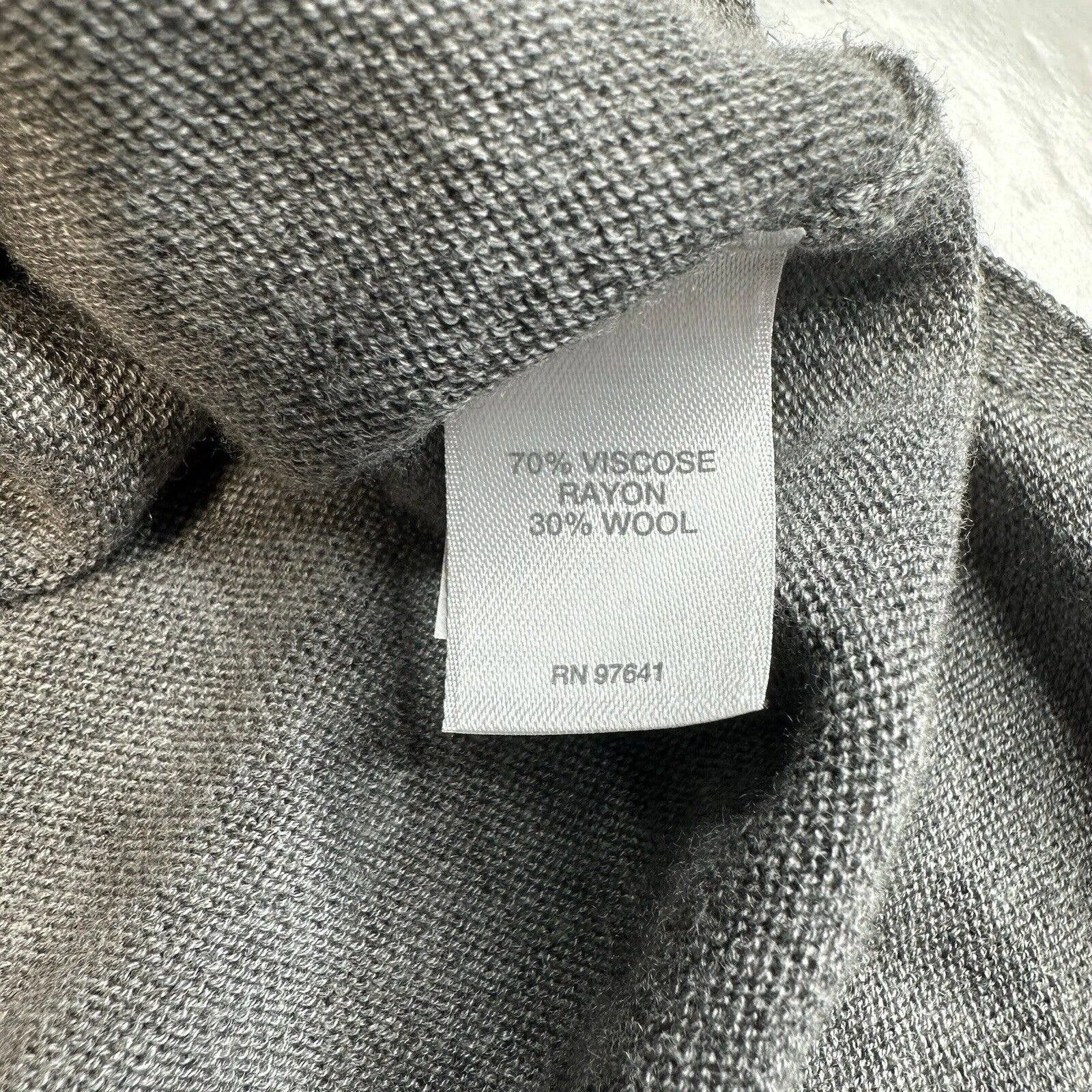 J.Jill Tunic Sweater Womens Medium Gray Long Knit Top Wool Blend Side Slits