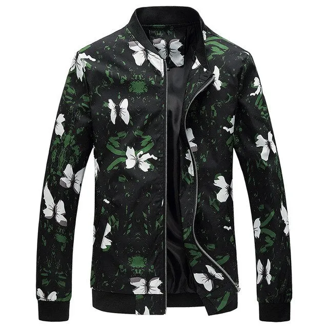 Ken Floral Slim Fit Casual Jackets