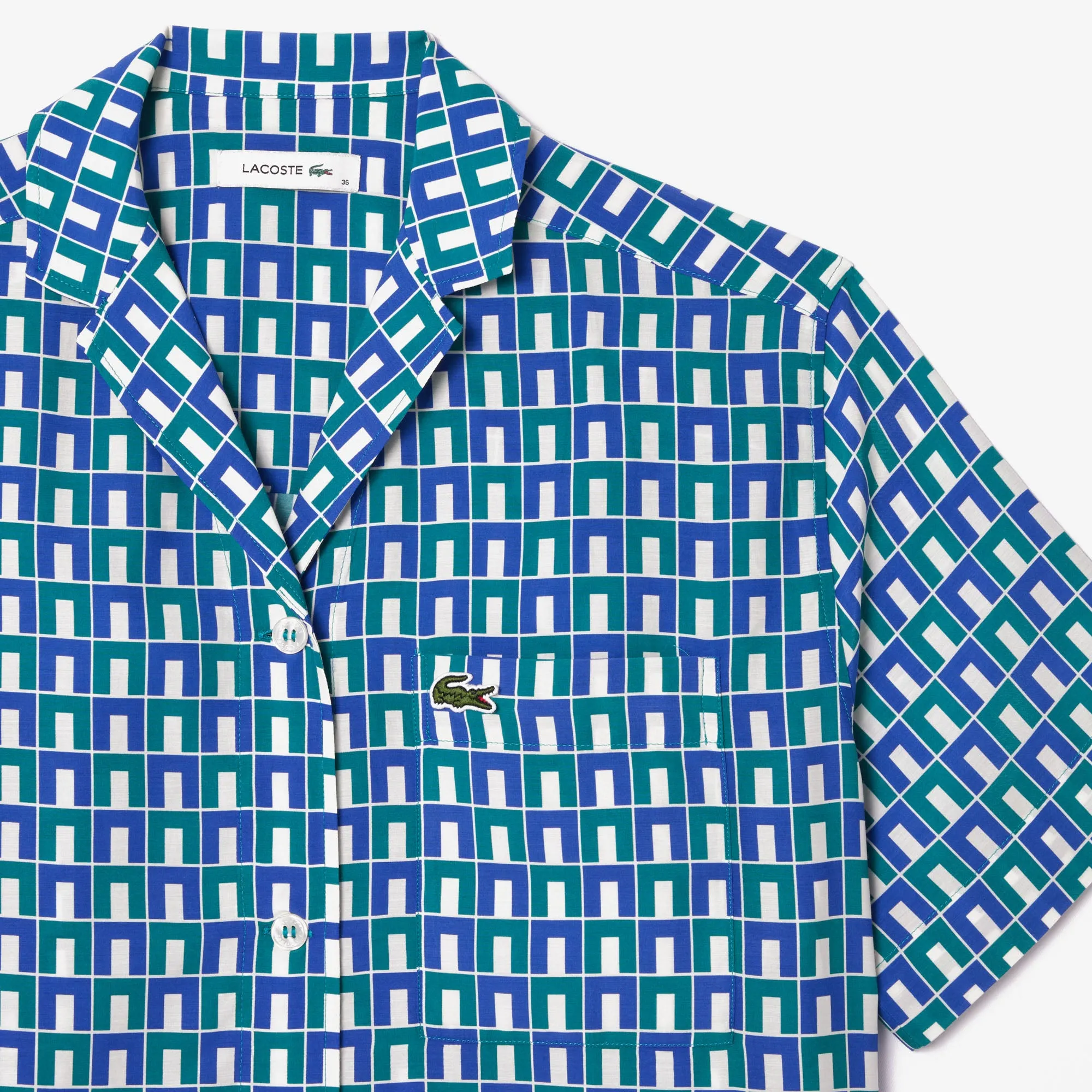 Lacoste Women's Oversized Shirt With Monogram Print