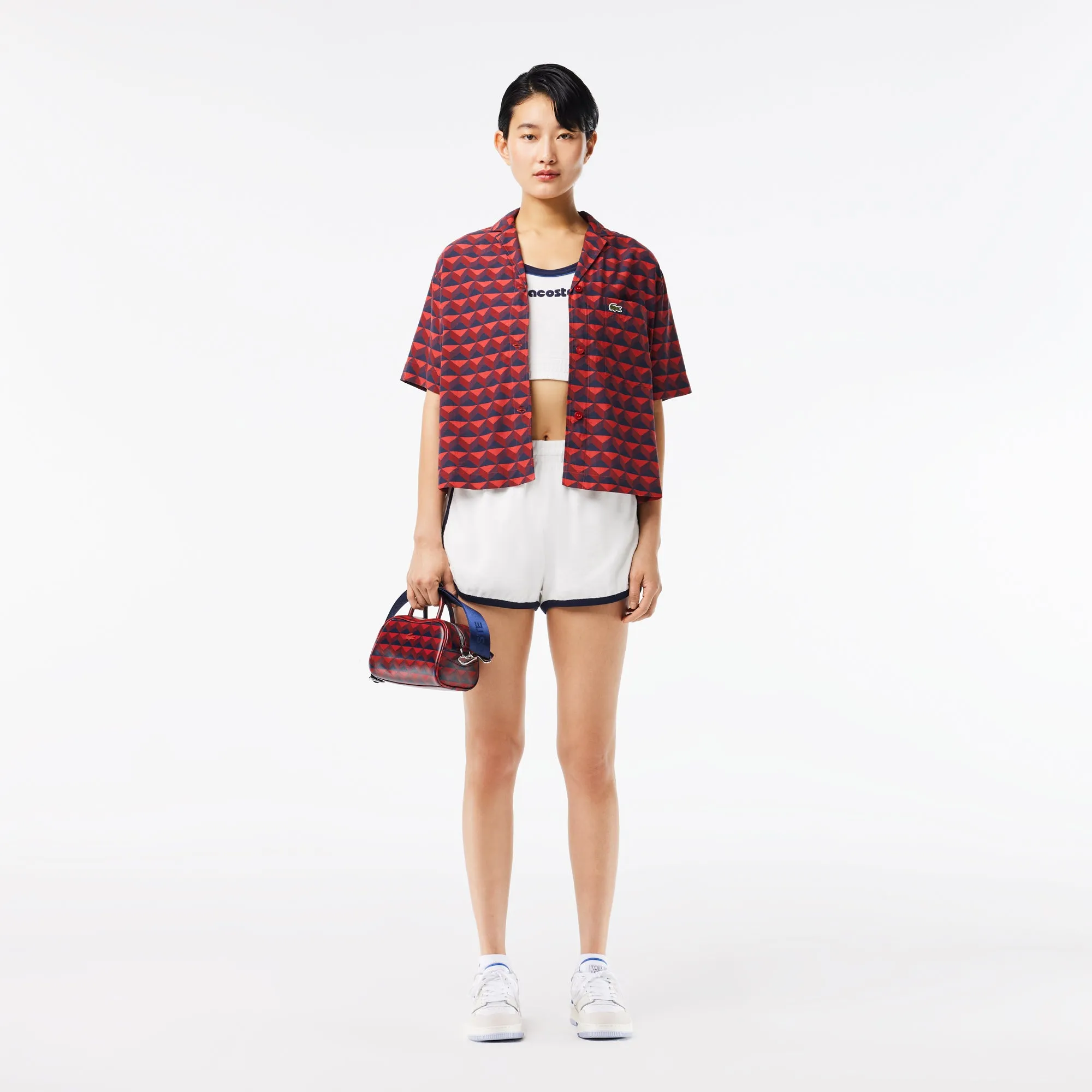 Lacoste Women's Oversized Shirt With Monogram Print