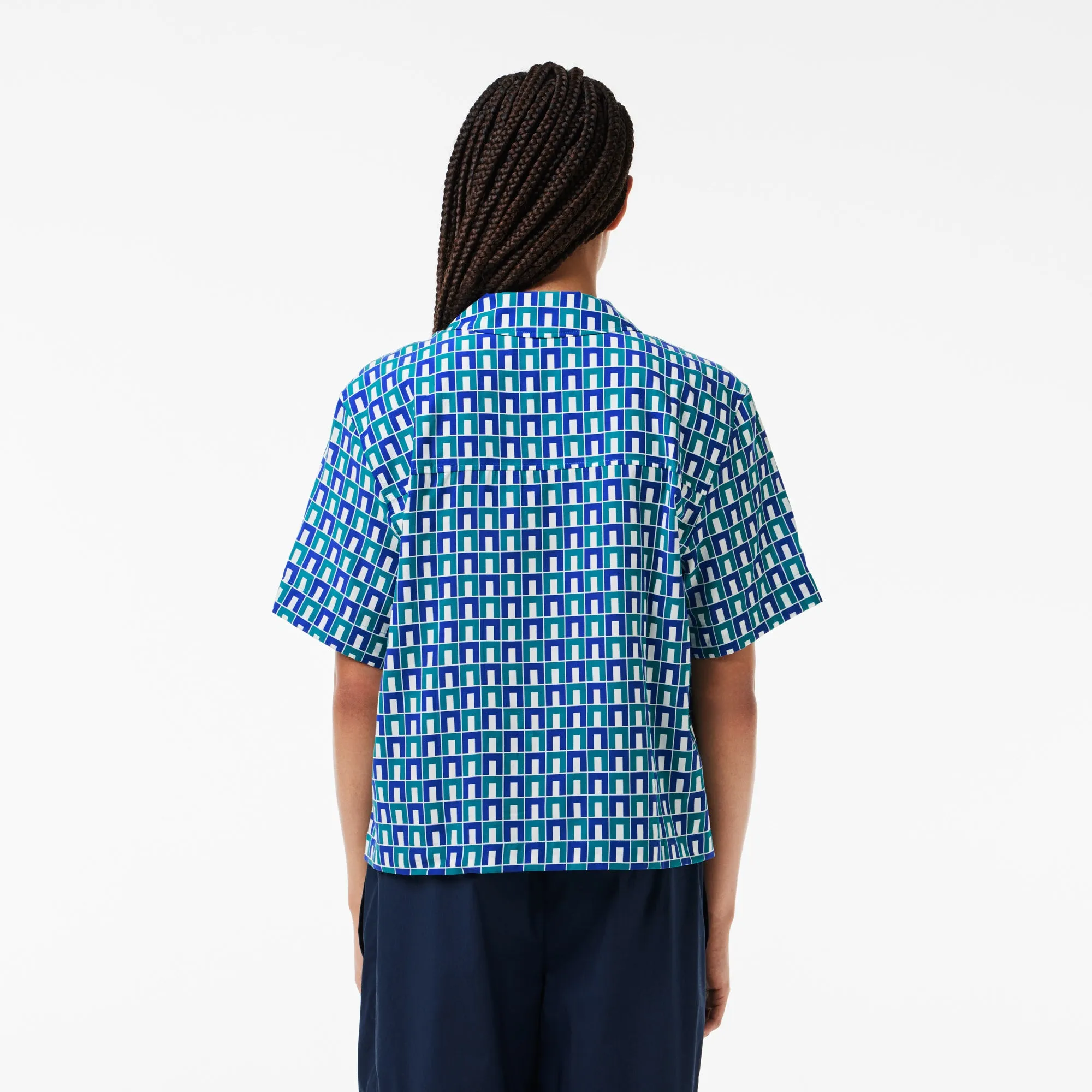 Lacoste Women's Oversized Shirt With Monogram Print