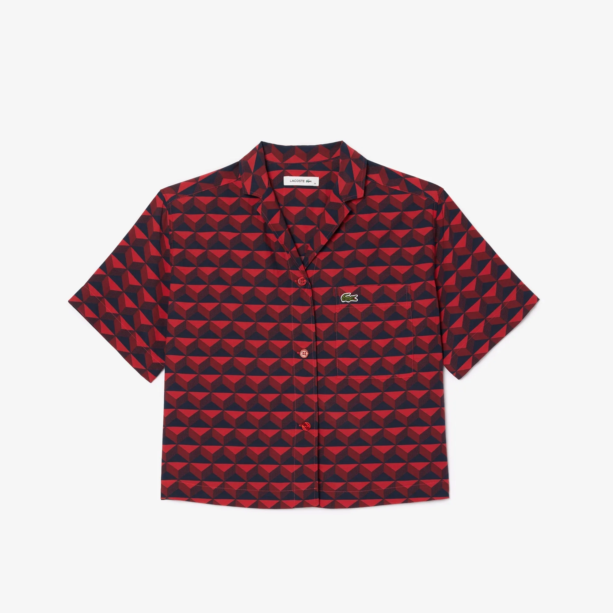 Lacoste Women's Oversized Shirt With Monogram Print