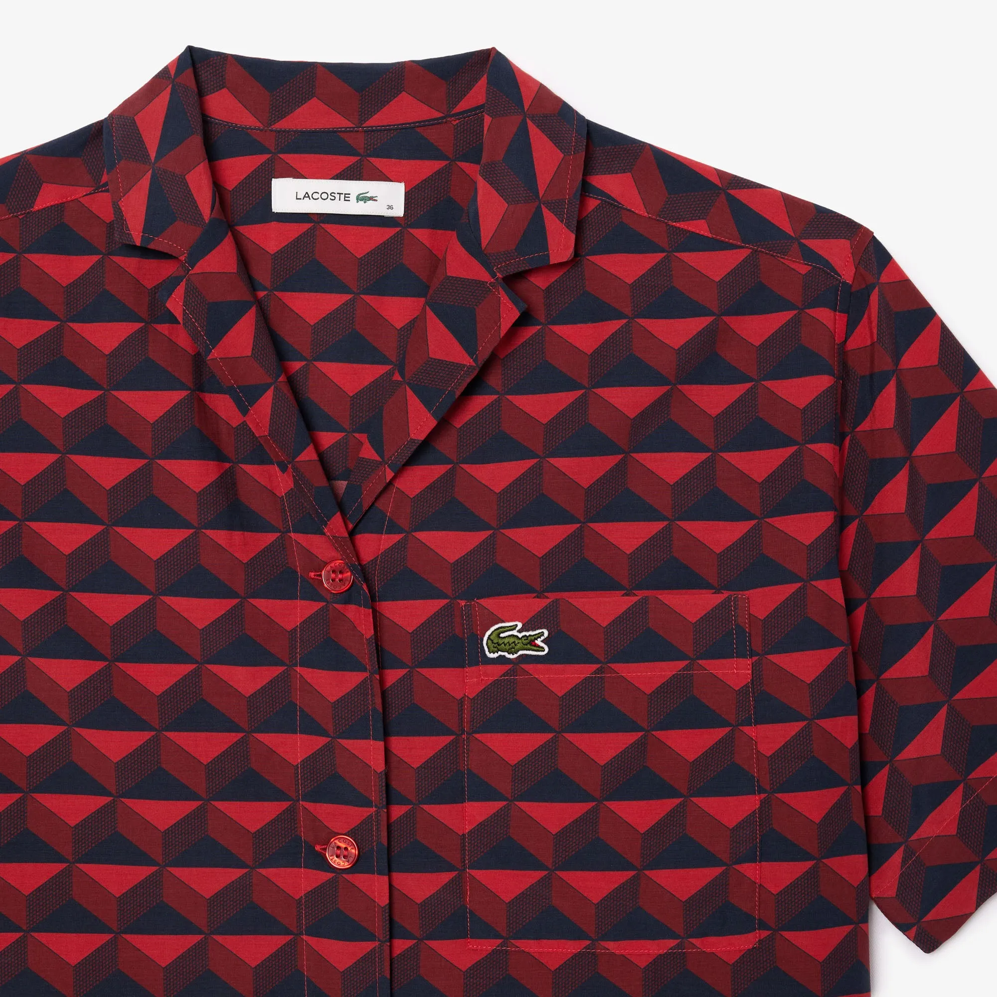 Lacoste Women's Oversized Shirt With Monogram Print