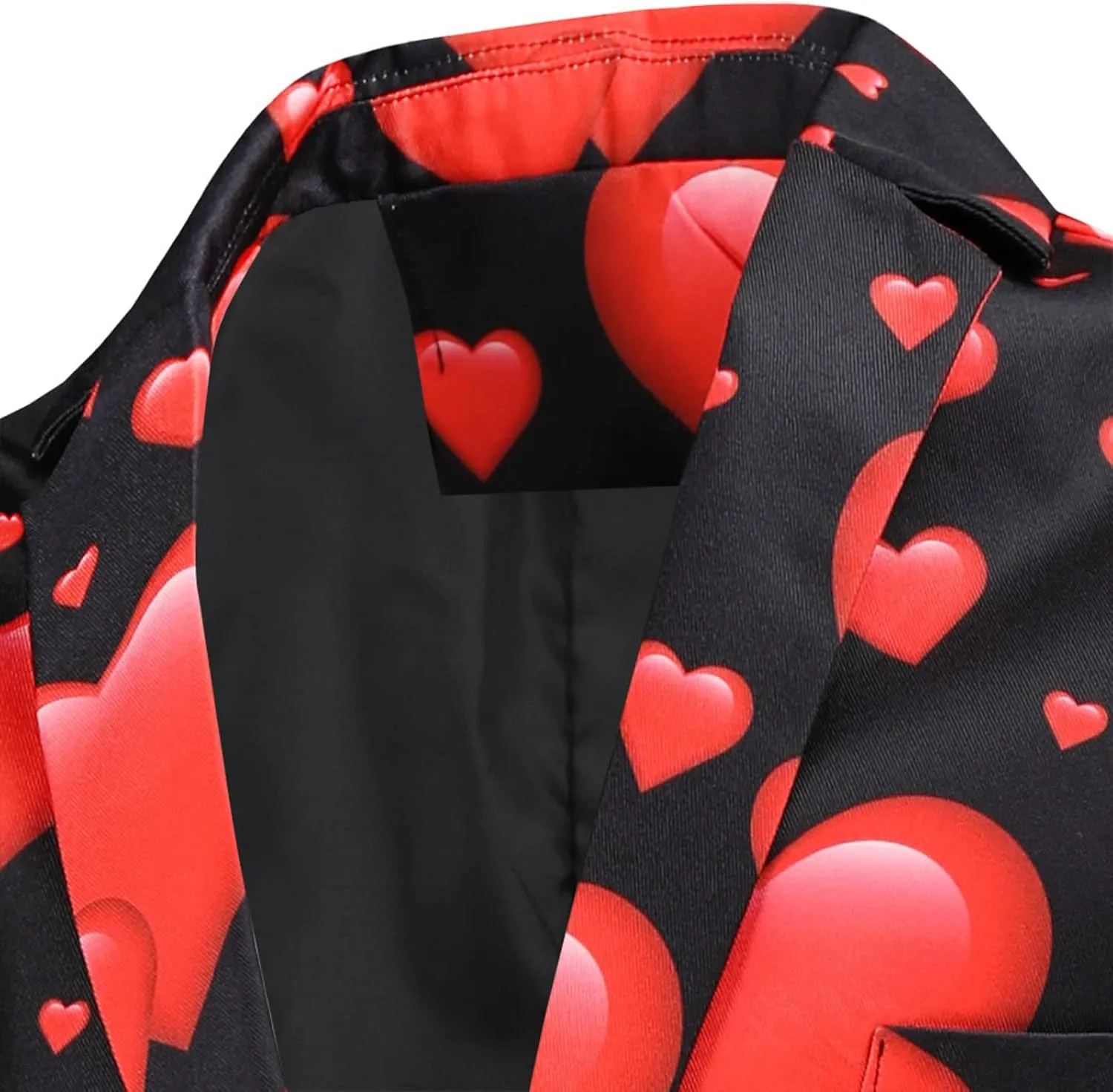 LCMTWX Mens Blazers Men's Fashion Coat Casual Pocket Button Suit Jacket Buckle Loved Printed Silk Pajama Suit Men