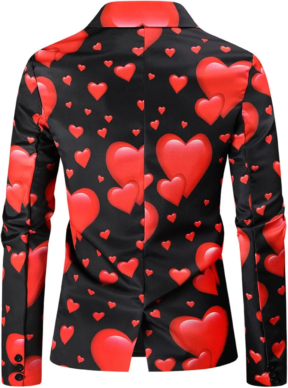 LCMTWX Mens Blazers Men's Fashion Coat Casual Pocket Button Suit Jacket Buckle Loved Printed Silk Pajama Suit Men