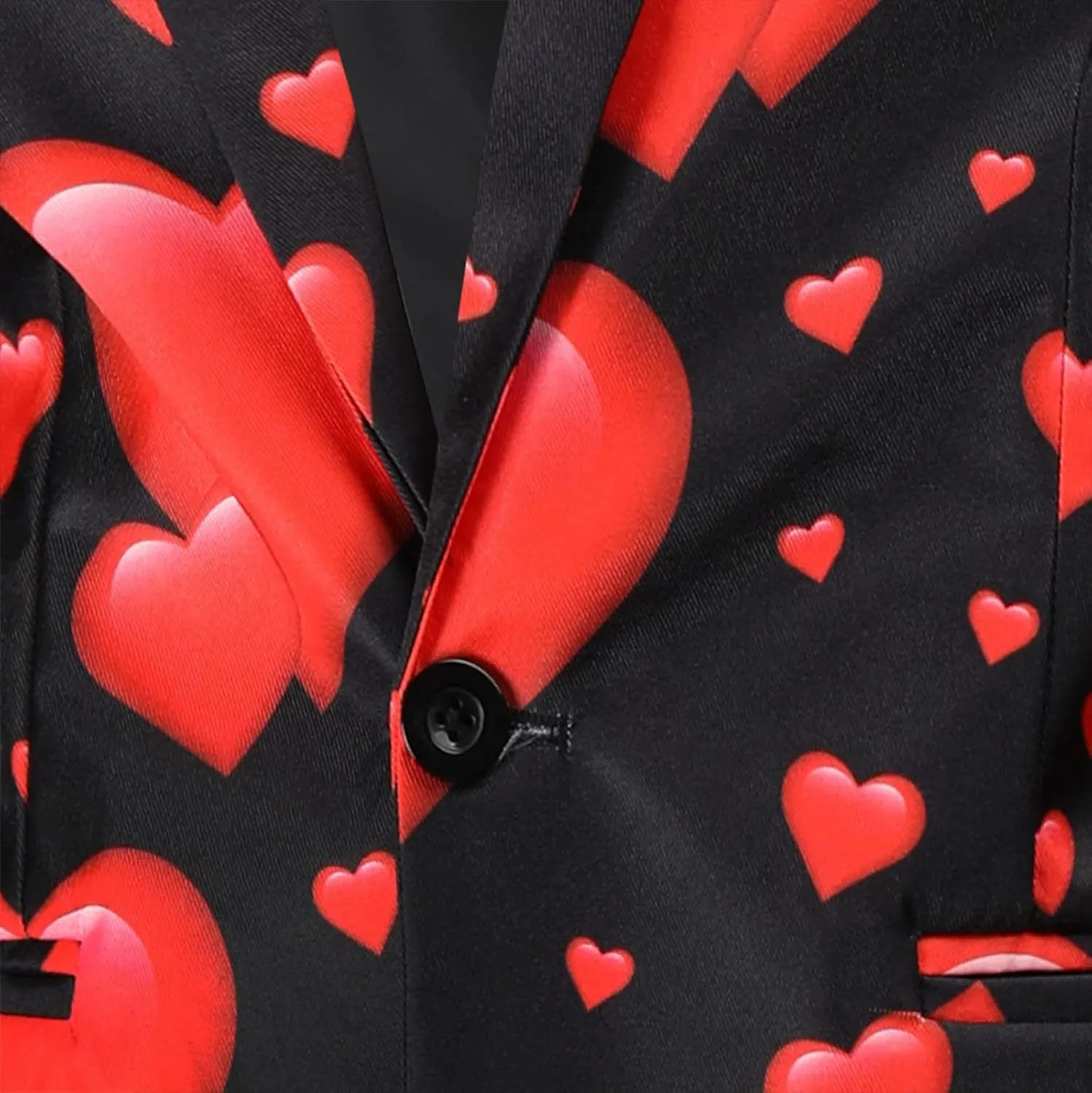 LCMTWX Mens Blazers Men's Fashion Coat Casual Pocket Button Suit Jacket Buckle Loved Printed Silk Pajama Suit Men