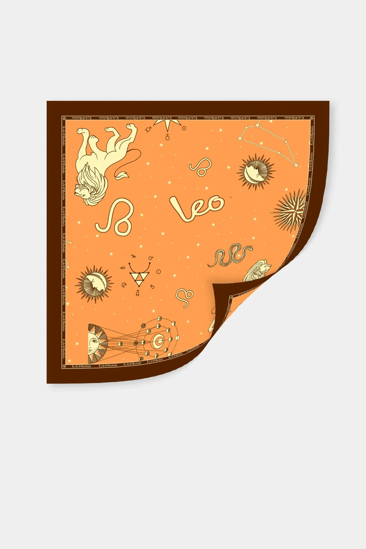 Luxury Zodiac Sign Scarf in Sunset