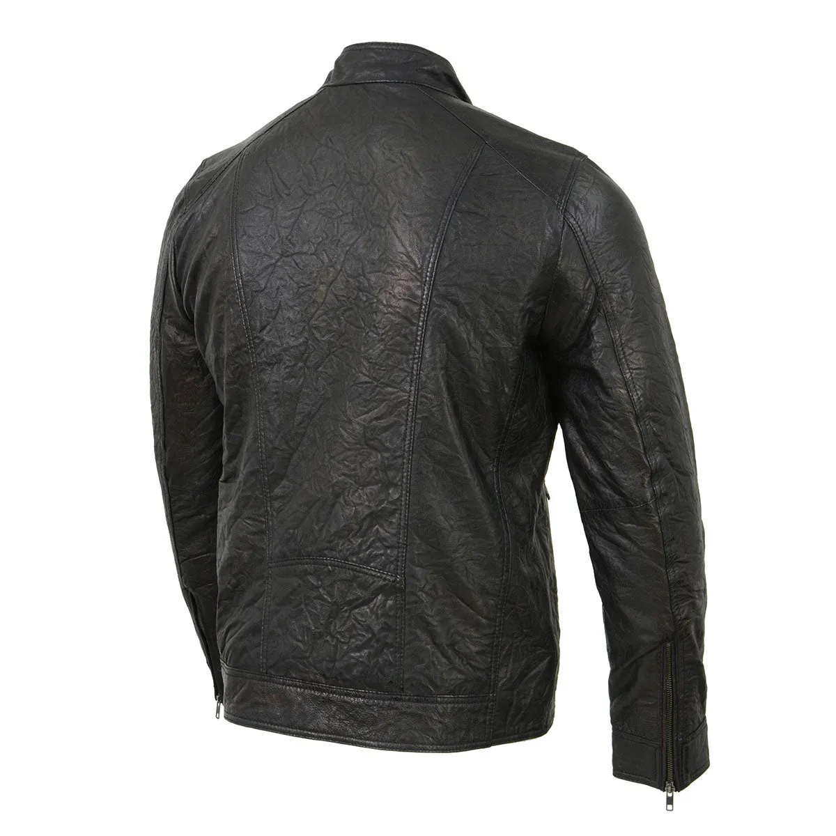 Milwaukee Leather SFM1861 Men's Two-Tone Leather Jacket with Front