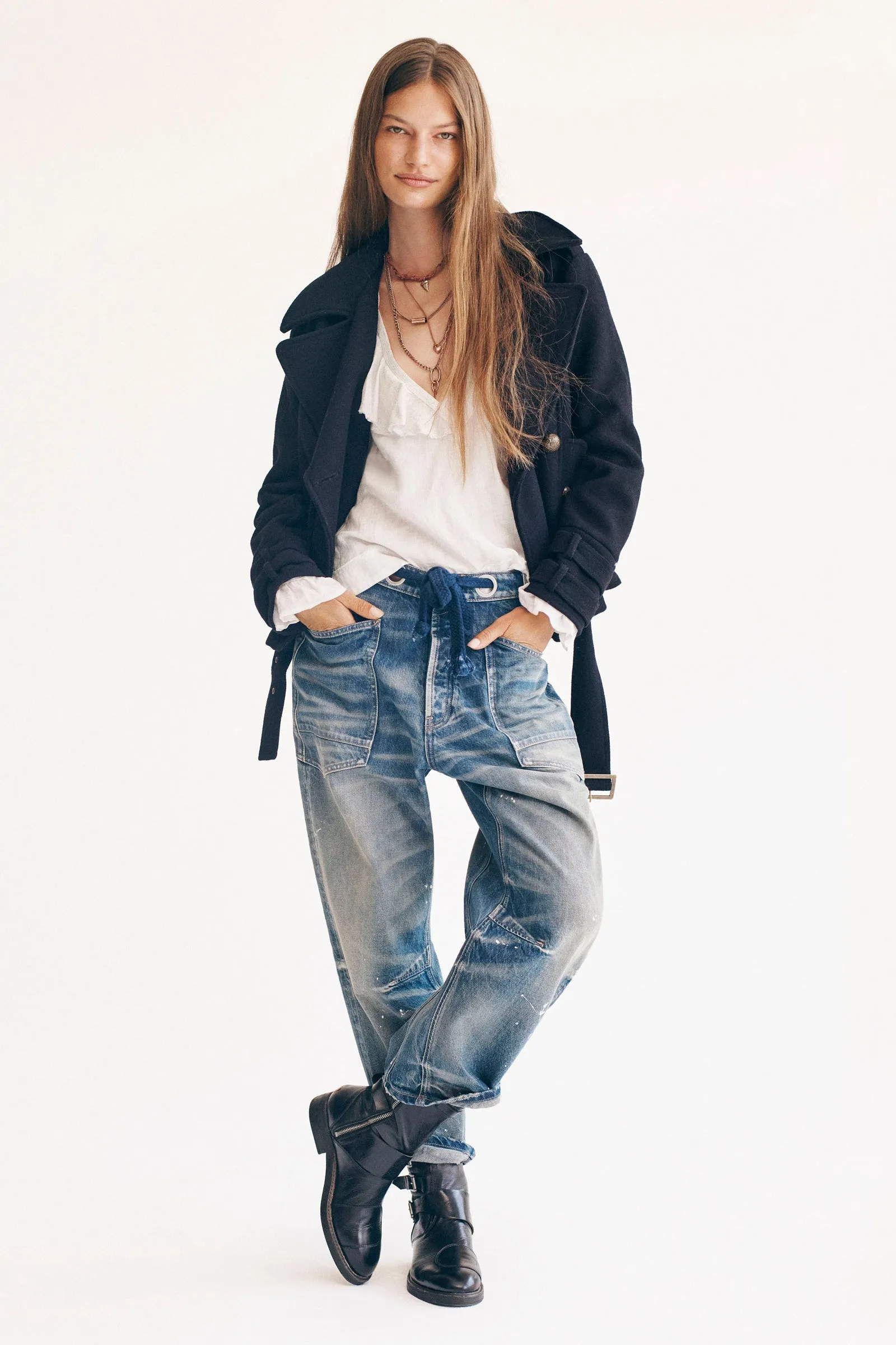 Moxie Pull-On Barrel Jeans