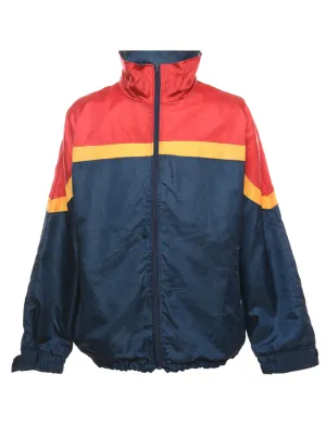 Navy & Red Contrast Nylon Jacket - XL
