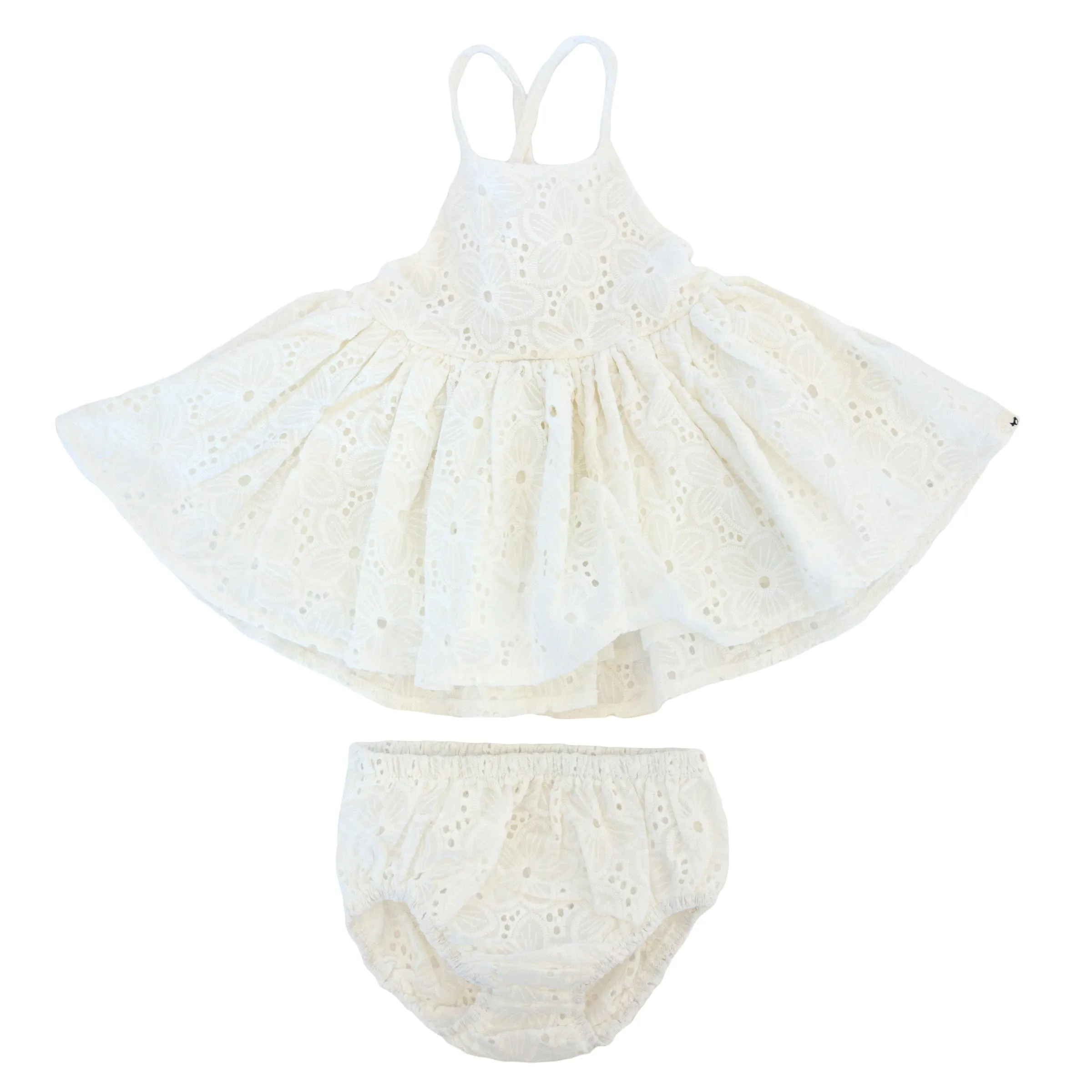 oh baby! Party Dress - Eyelet - Cream