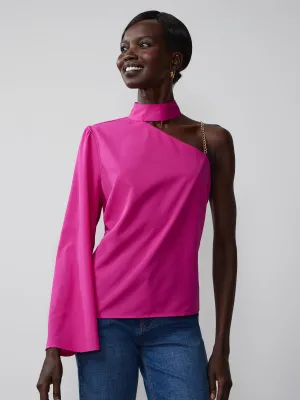 One Shoulder Chain Strap Top