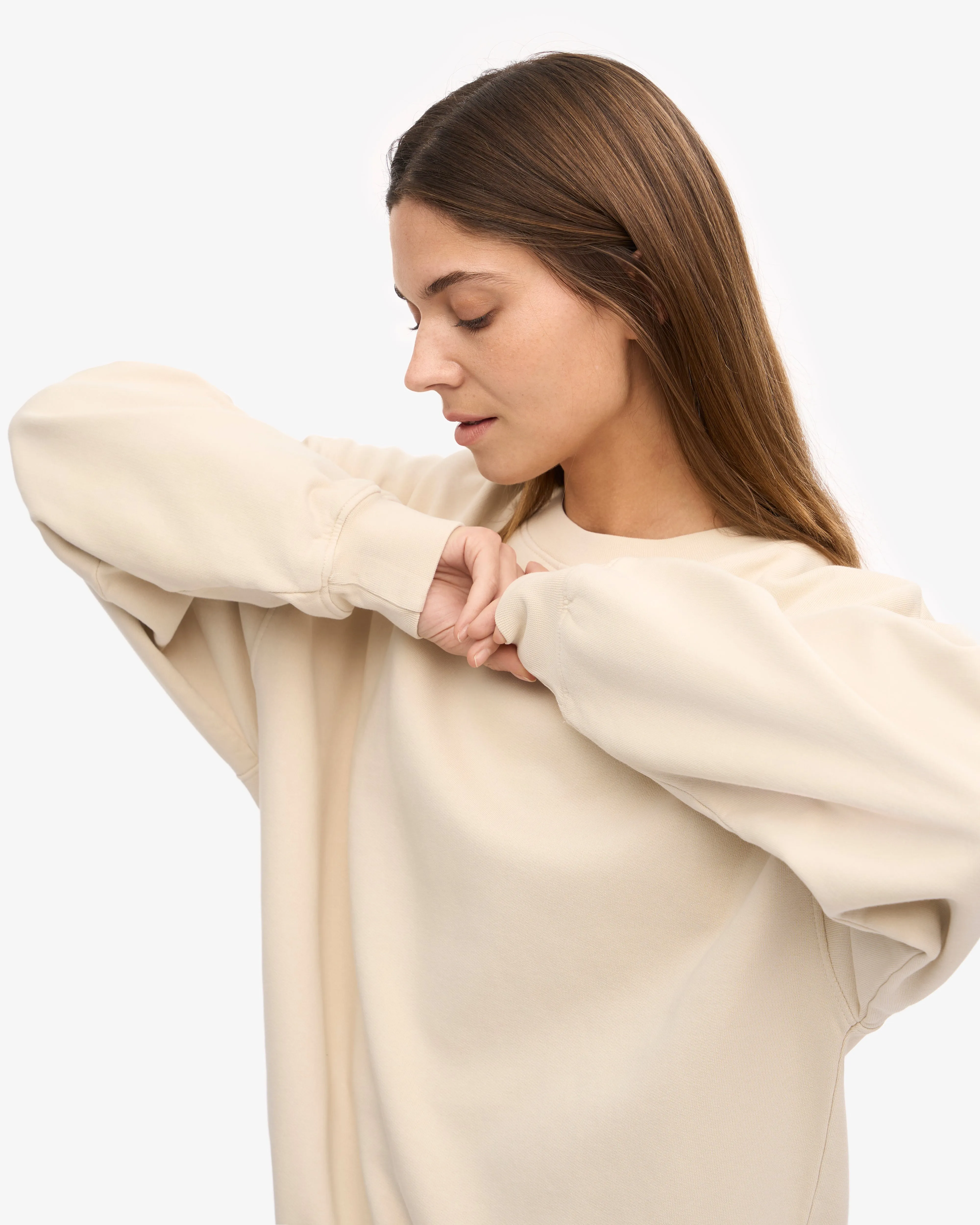 Organic Oversized Crew - Ivory White