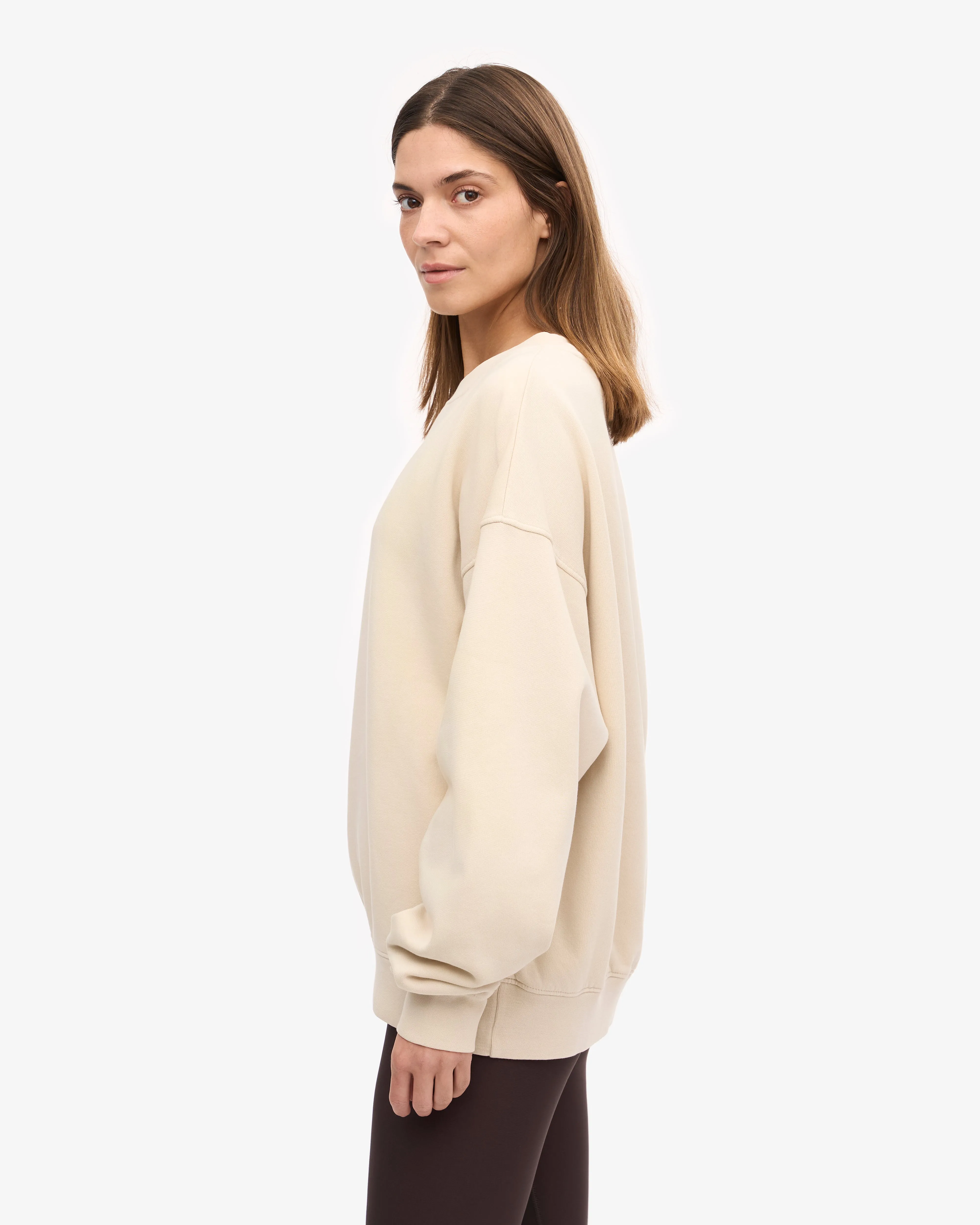 Organic Oversized Crew - Ivory White