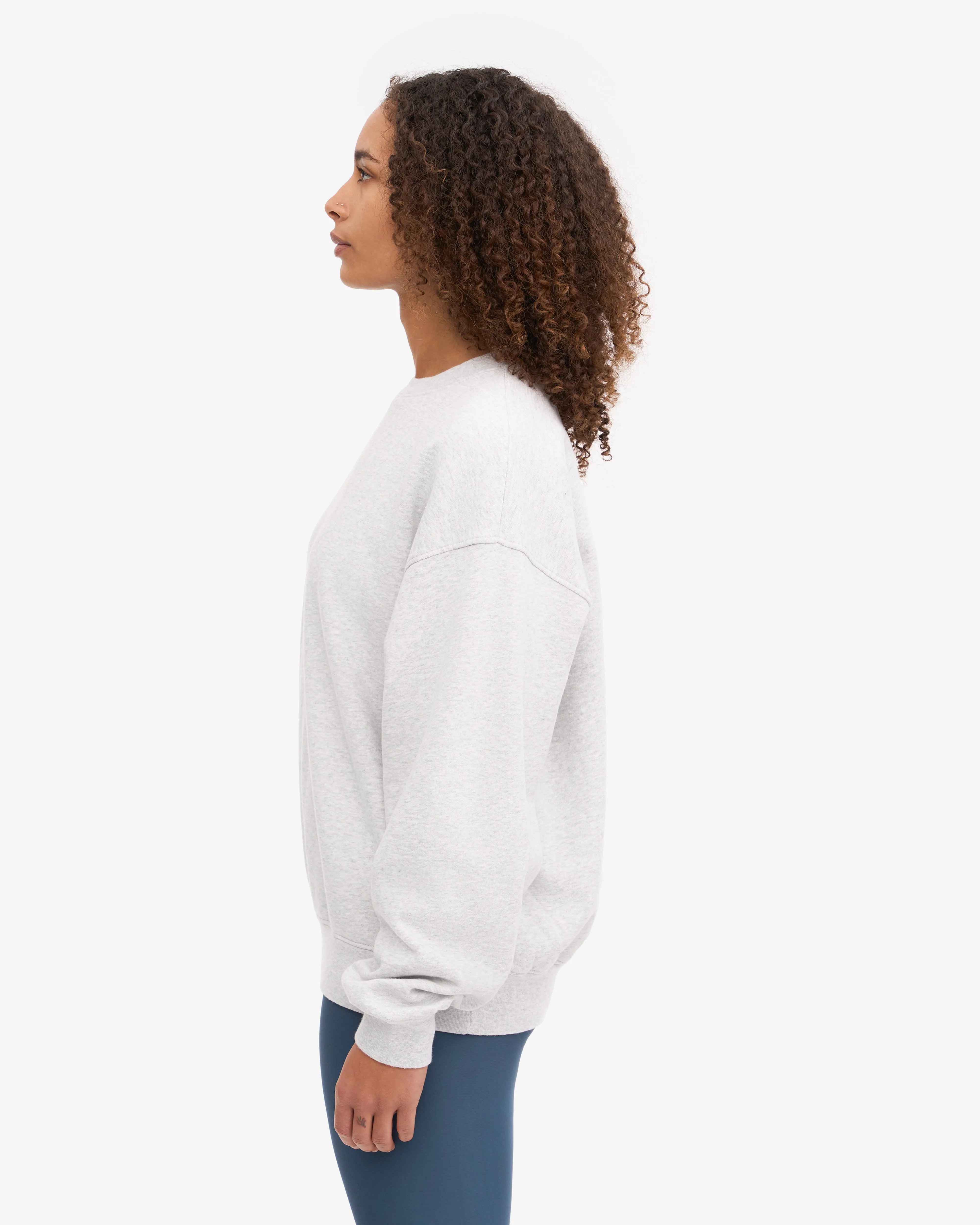 Organic Oversized Crew - Snow Melange