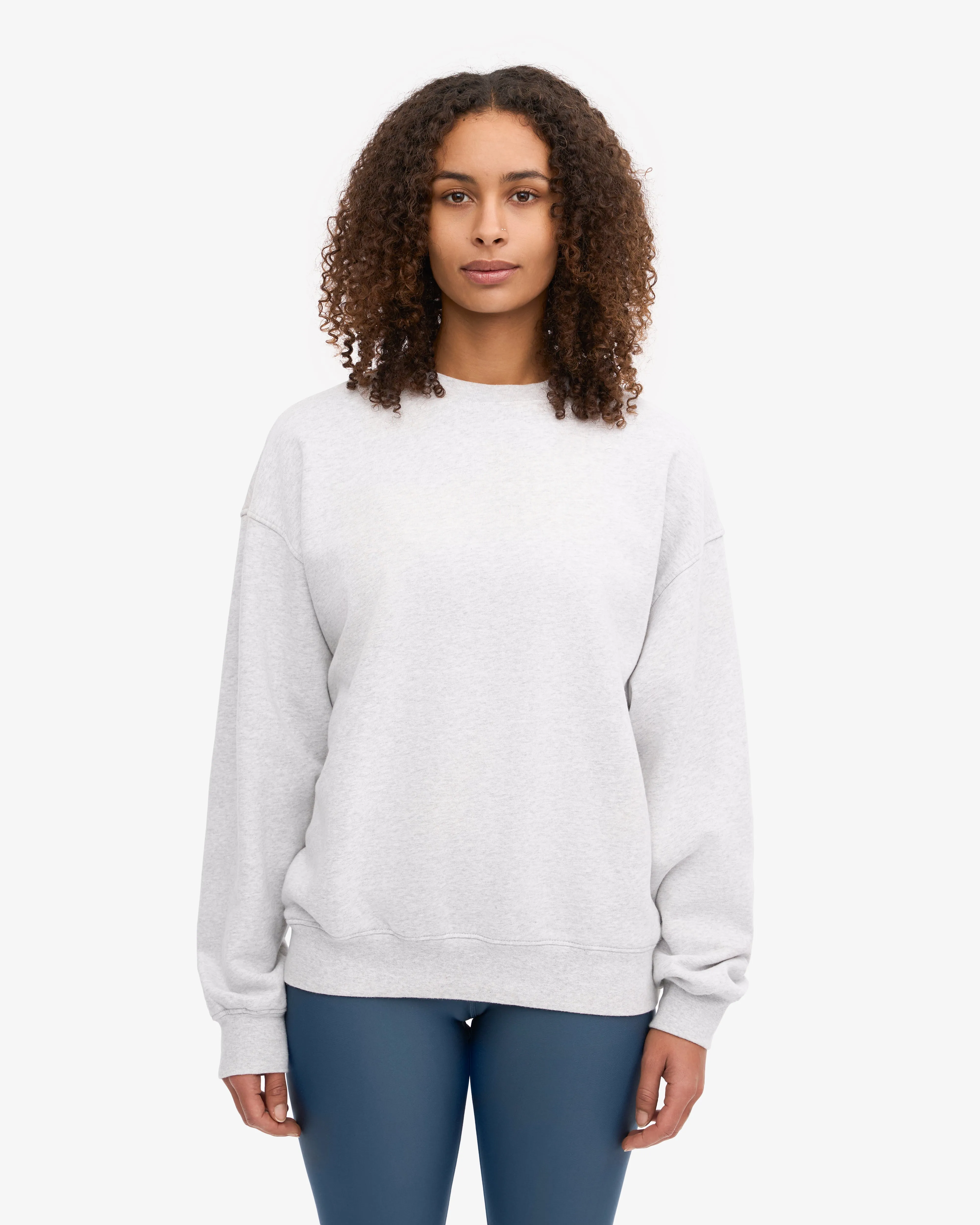 Organic Oversized Crew - Snow Melange