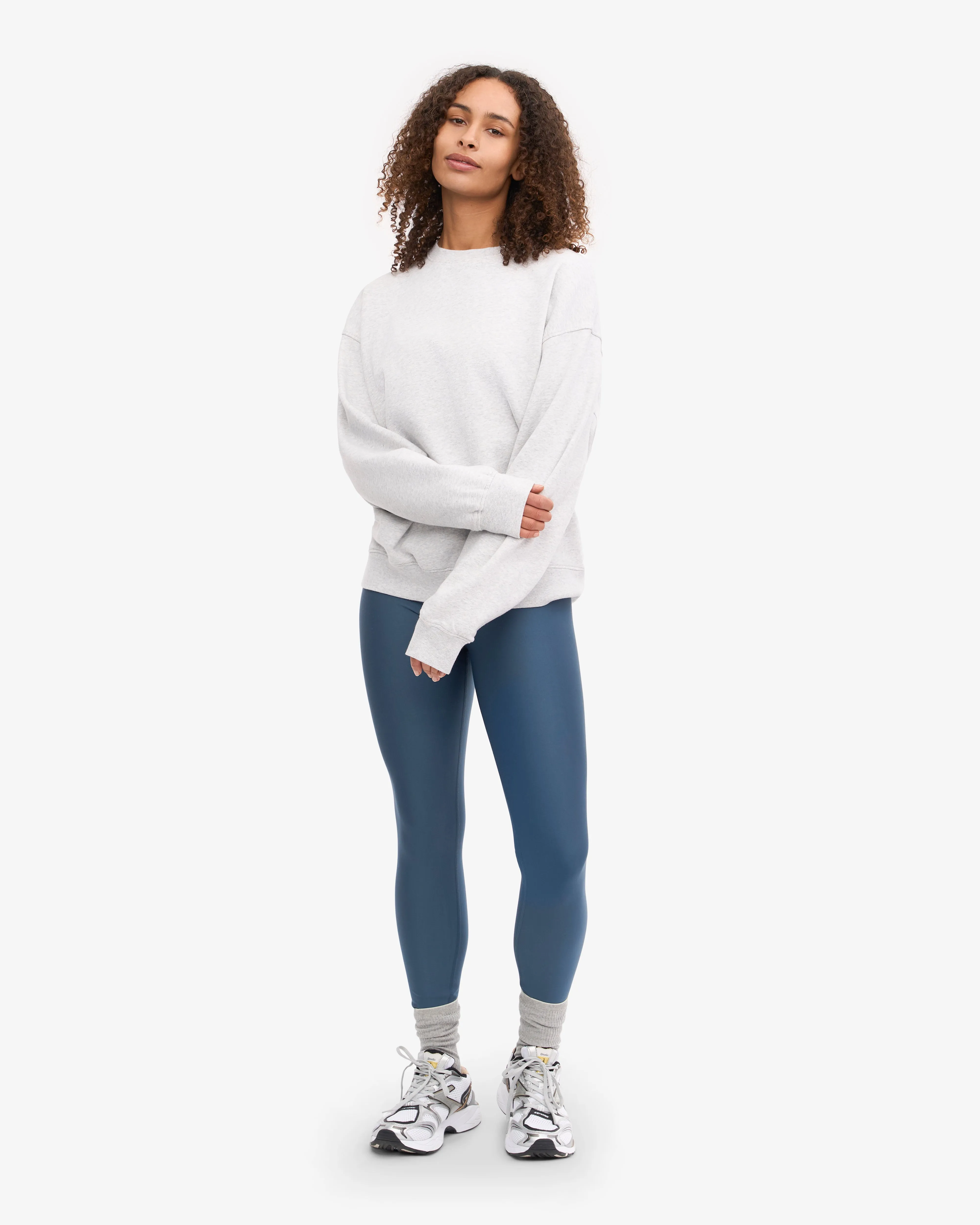 Organic Oversized Crew - Snow Melange