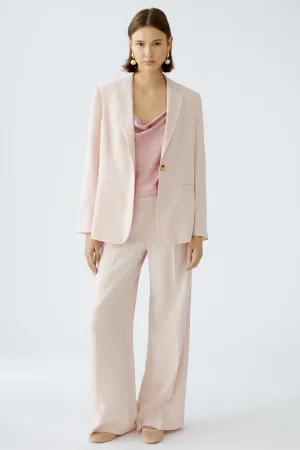 Oui Peach Whip Light Pink Casual Cut Blazer