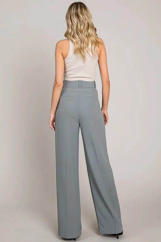 Pantalon Wide Leg Tiro Alto