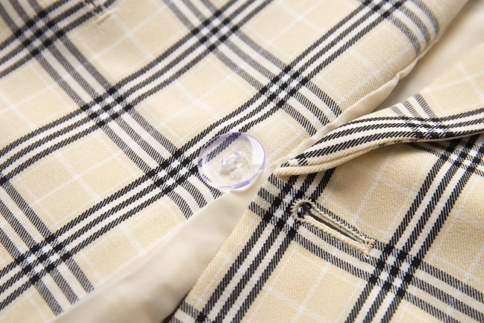 Plaid Double Breasted Blazer