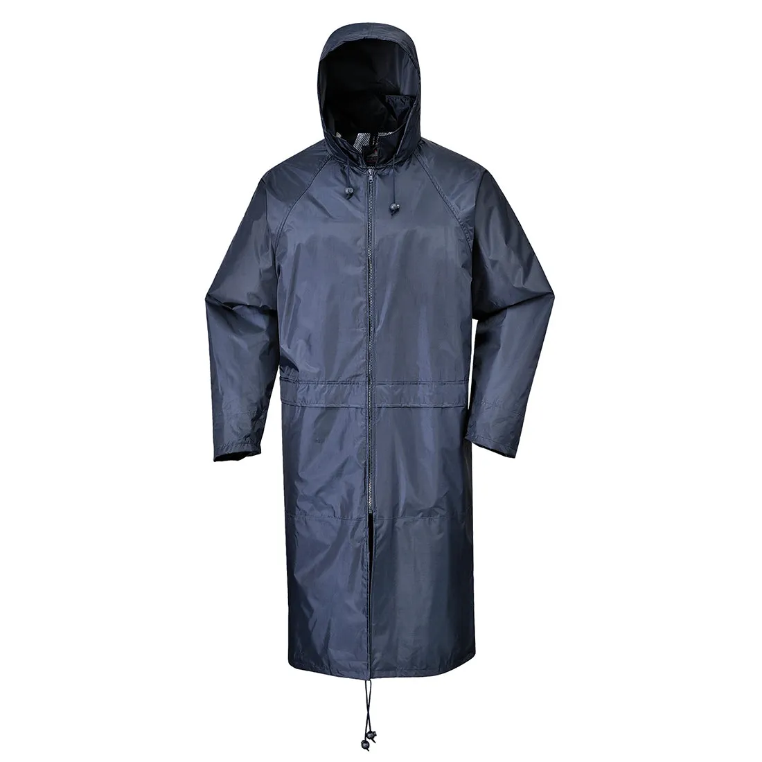 Portwest S438 Classic Hooded Work Rain Coat with Long 47" Waterproof Protection