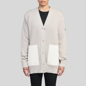 Quilted Button Cardigan - Wheat