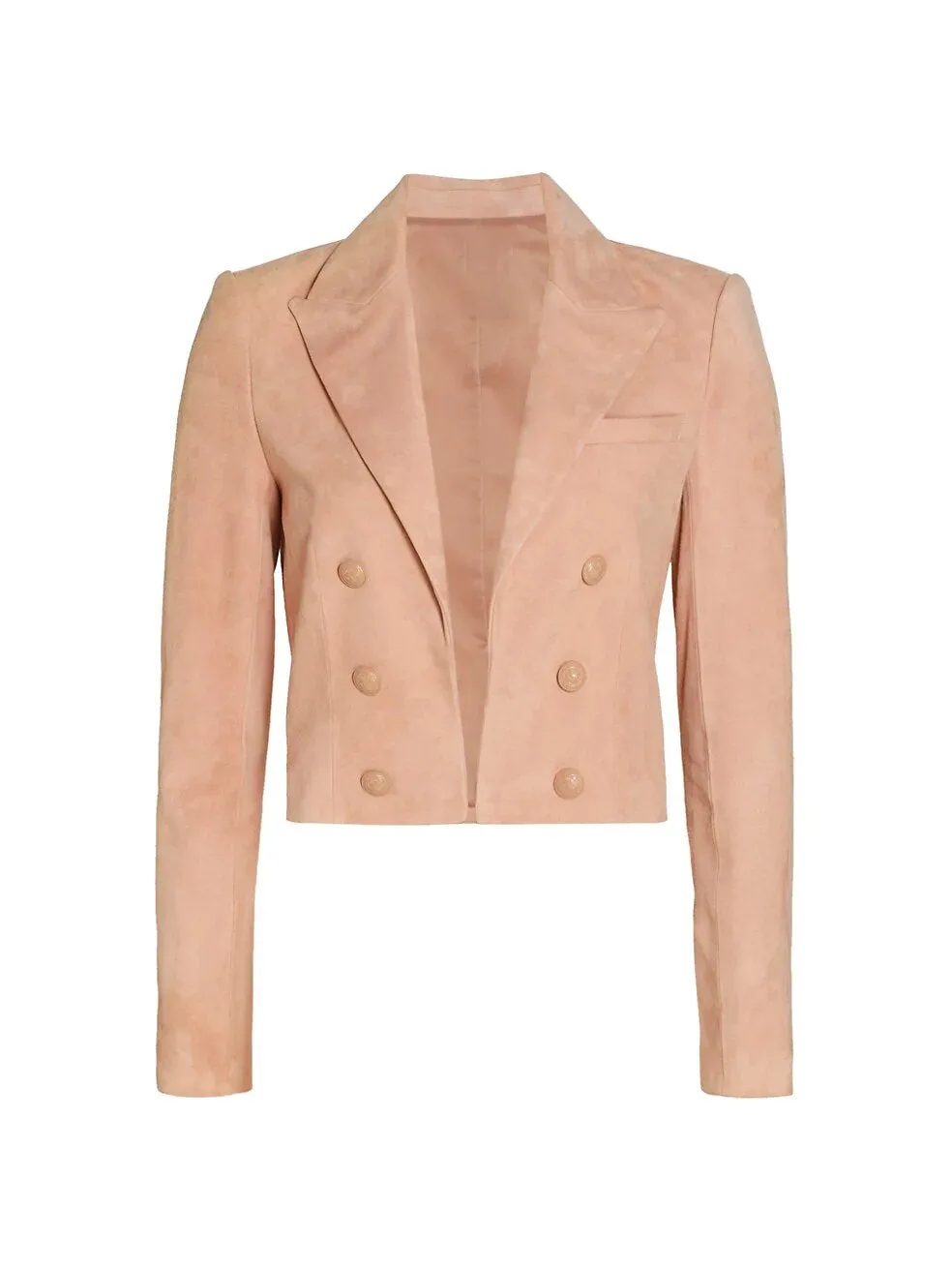 Real Suede Cropped Blazer For Women New Stylish look Leather Jacket