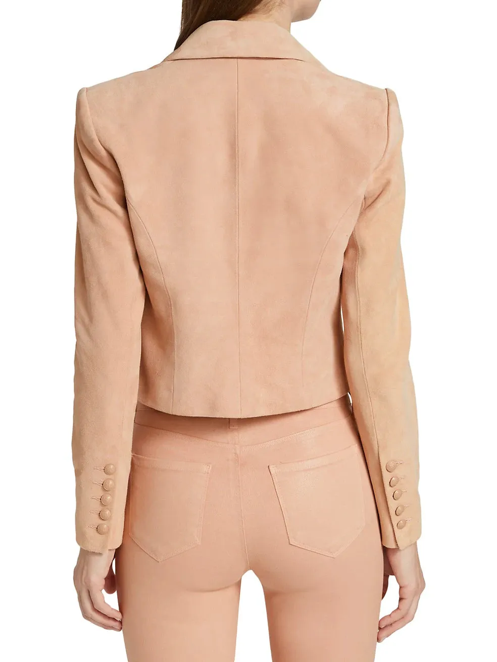 Real Suede Cropped Blazer For Women New Stylish look Leather Jacket