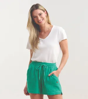Sadie V-Neck Tee - White