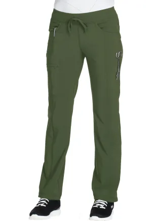 Scrub Pants - Cherokee Infinity Women's Straight Leg Drawstring Pant - Olive, 1123A