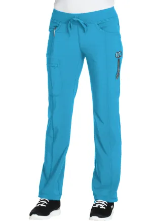Scrub Pants - Cherokee Infinity Women's Straight Leg Drawstring Pant - Turquoise, 1123A