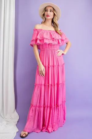 Sidney Off the Shoulder Ruffle Maxi Dress