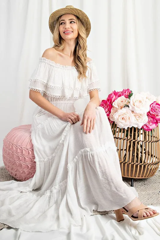 Sidney Off the Shoulder Ruffle Maxi Dress