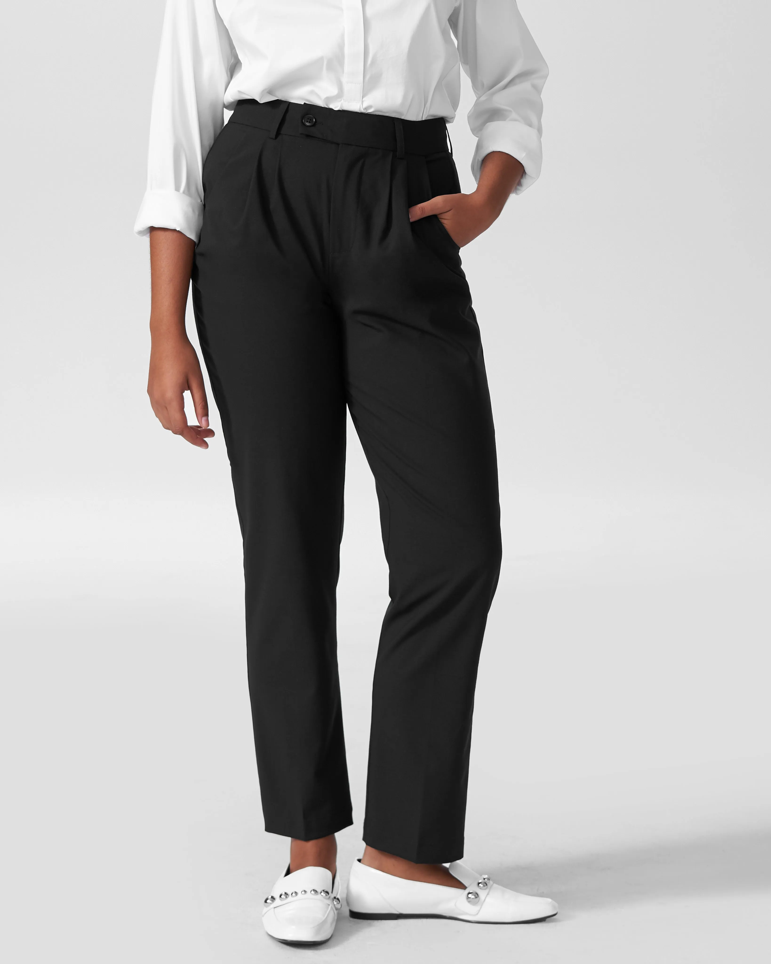 Silvia Slim Cut Trousers 29 inch - Black