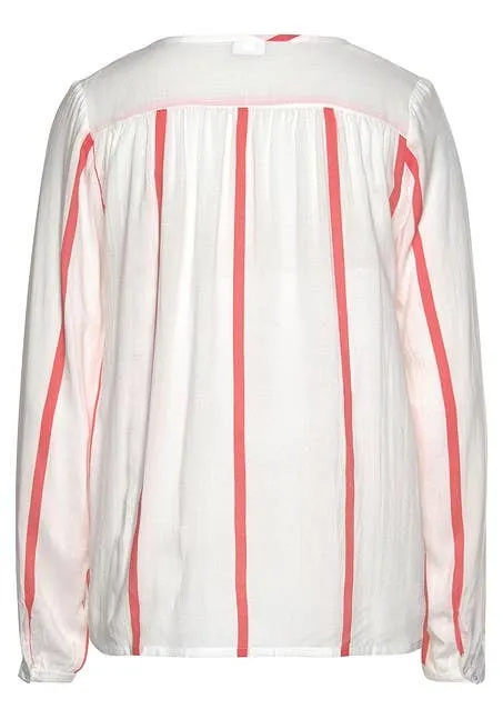 Striped Button-Up Blouse
