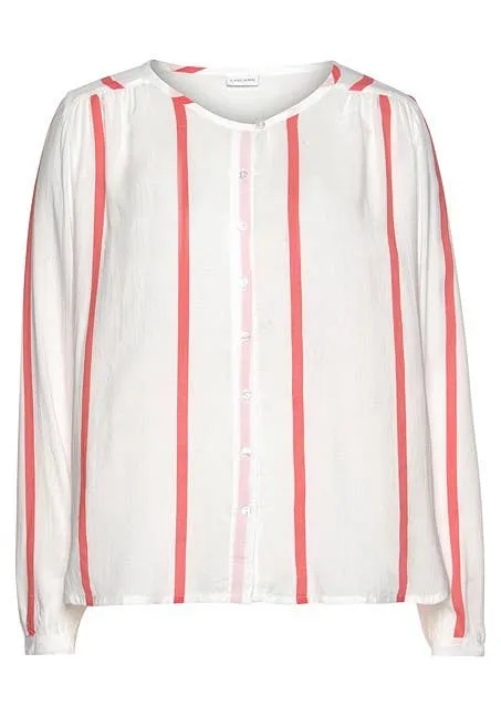 Striped Button-Up Blouse