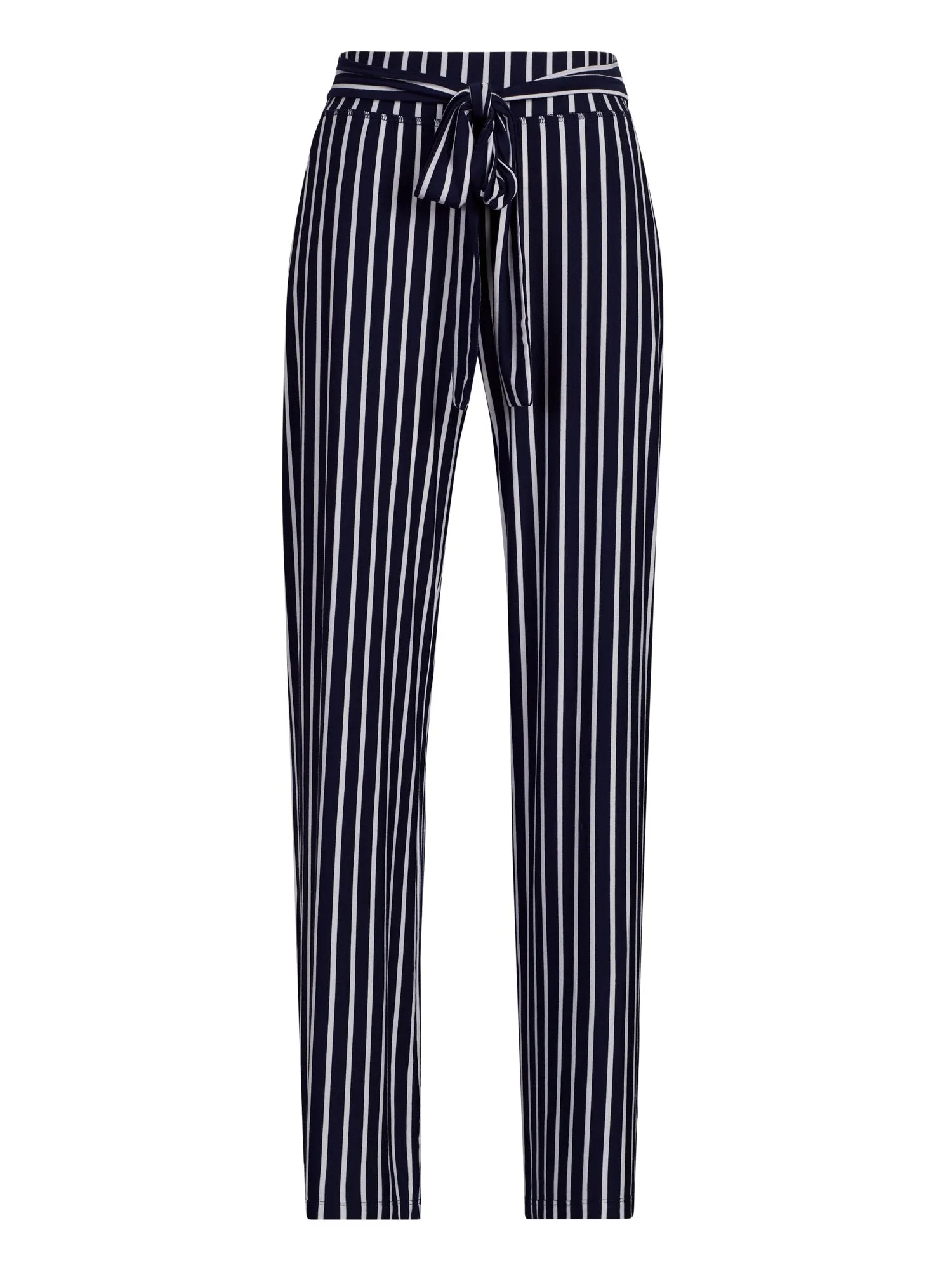 Striped Wide-Leg Pull-On Pant
