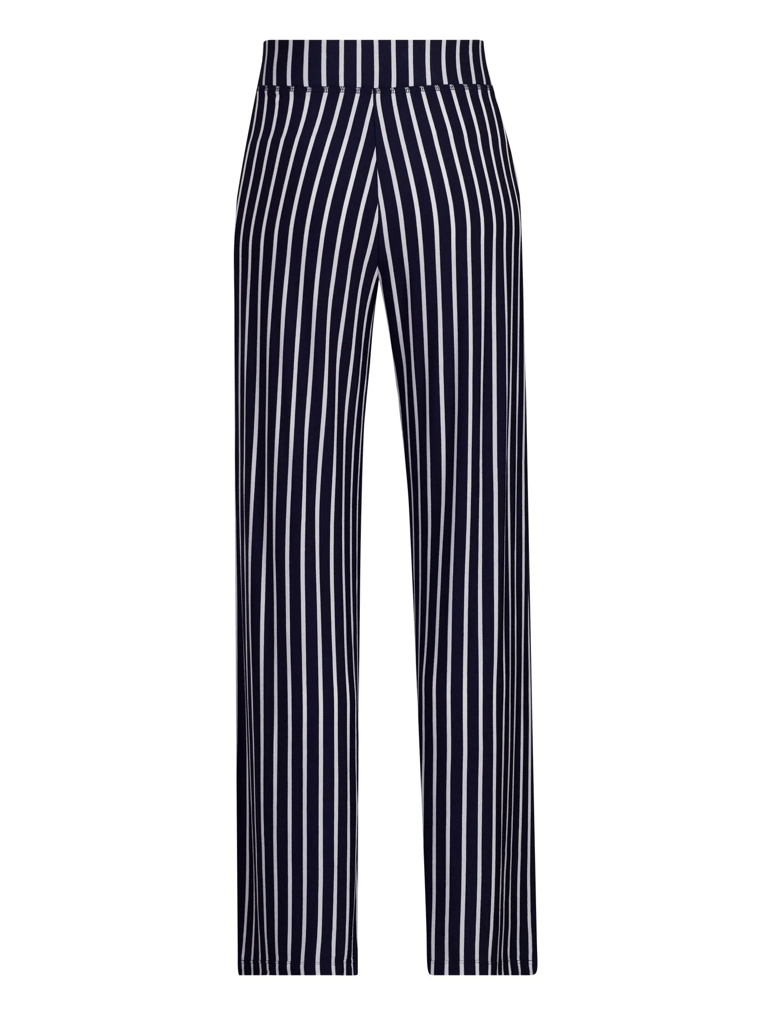 Striped Wide-Leg Pull-On Pant