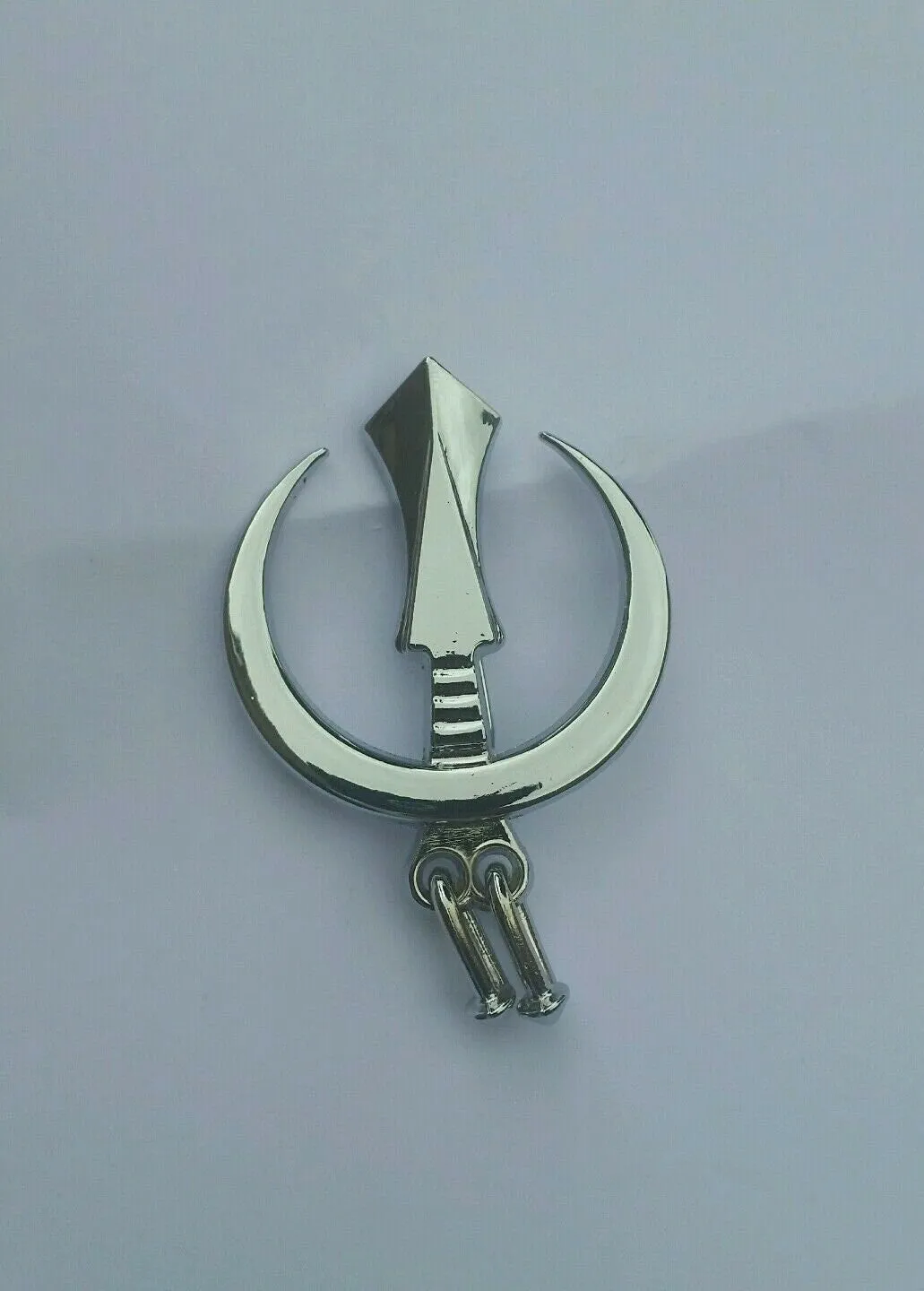 Stunning stainless steel sikh large chand tora brooch pin for singh turban patka