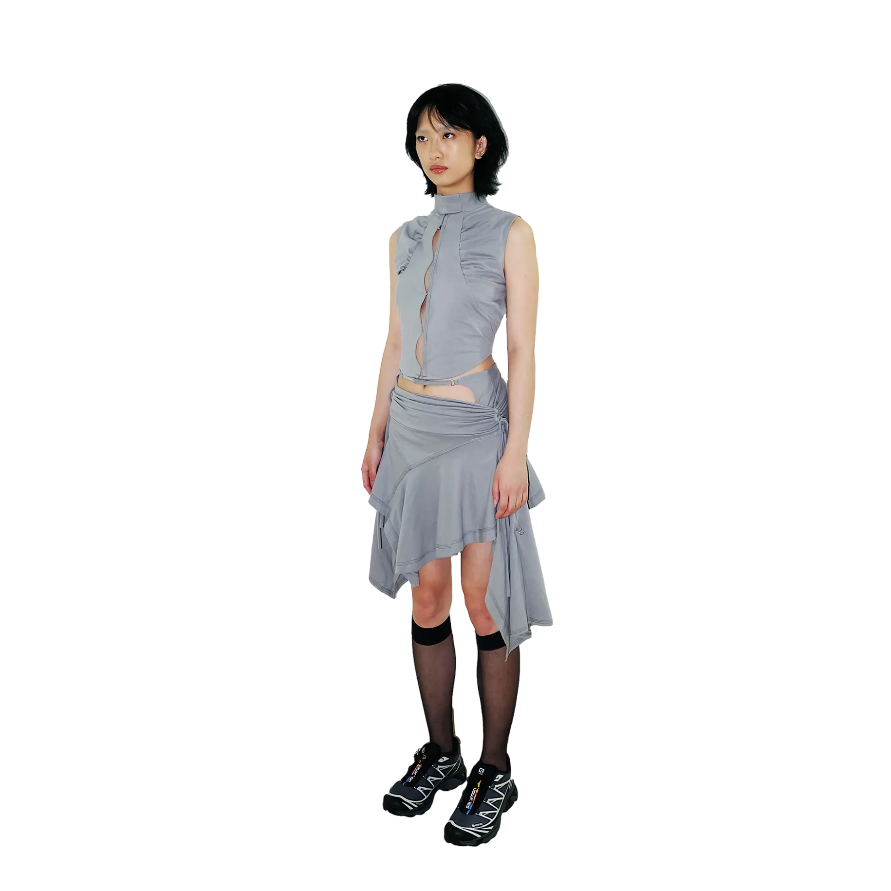 System Mini Skirt — Steel