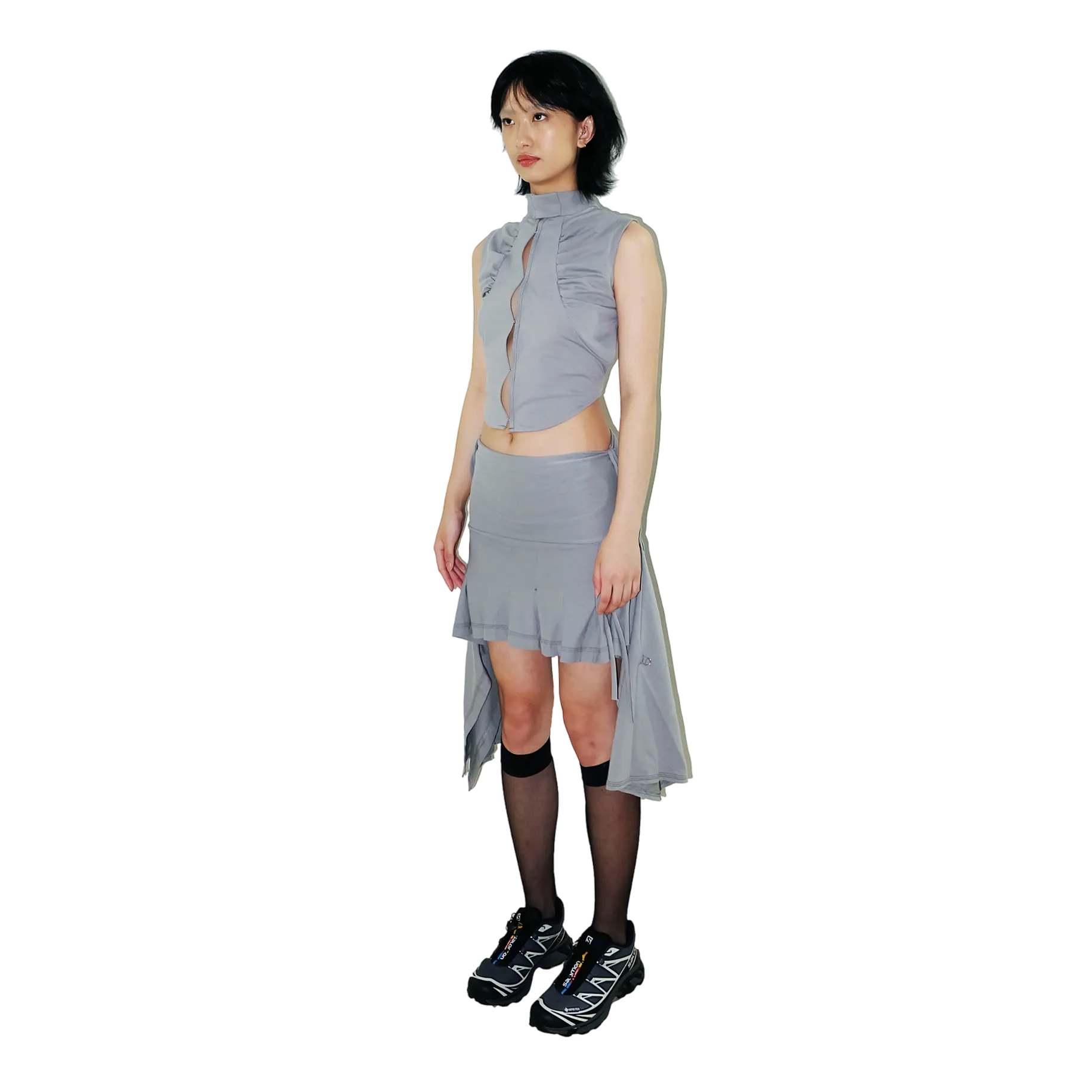 System Mini Skirt — Steel