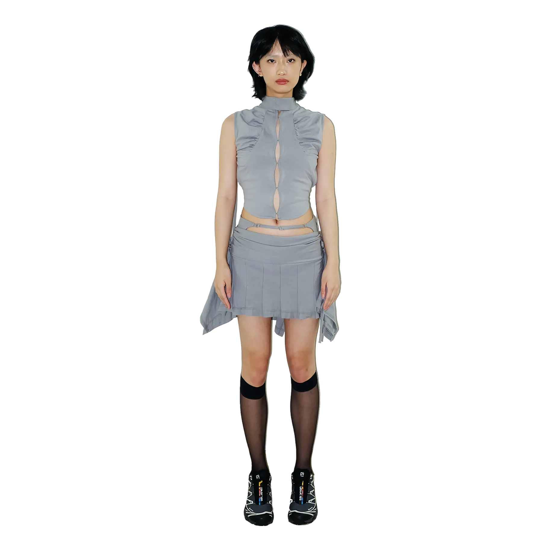 System Mini Skirt — Steel