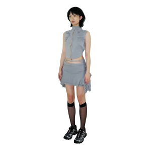 System Mini Skirt — Steel